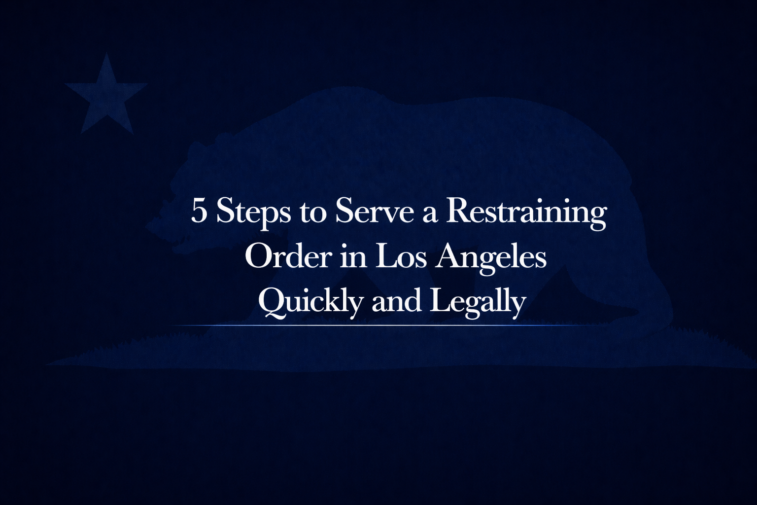 restraining order service Los Angeles